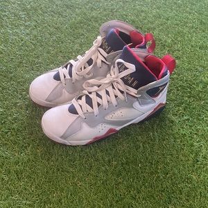 Air Jordan 7 Retro 'Olympic' 2012 Stamp Big Kids Size 6.5 used no box